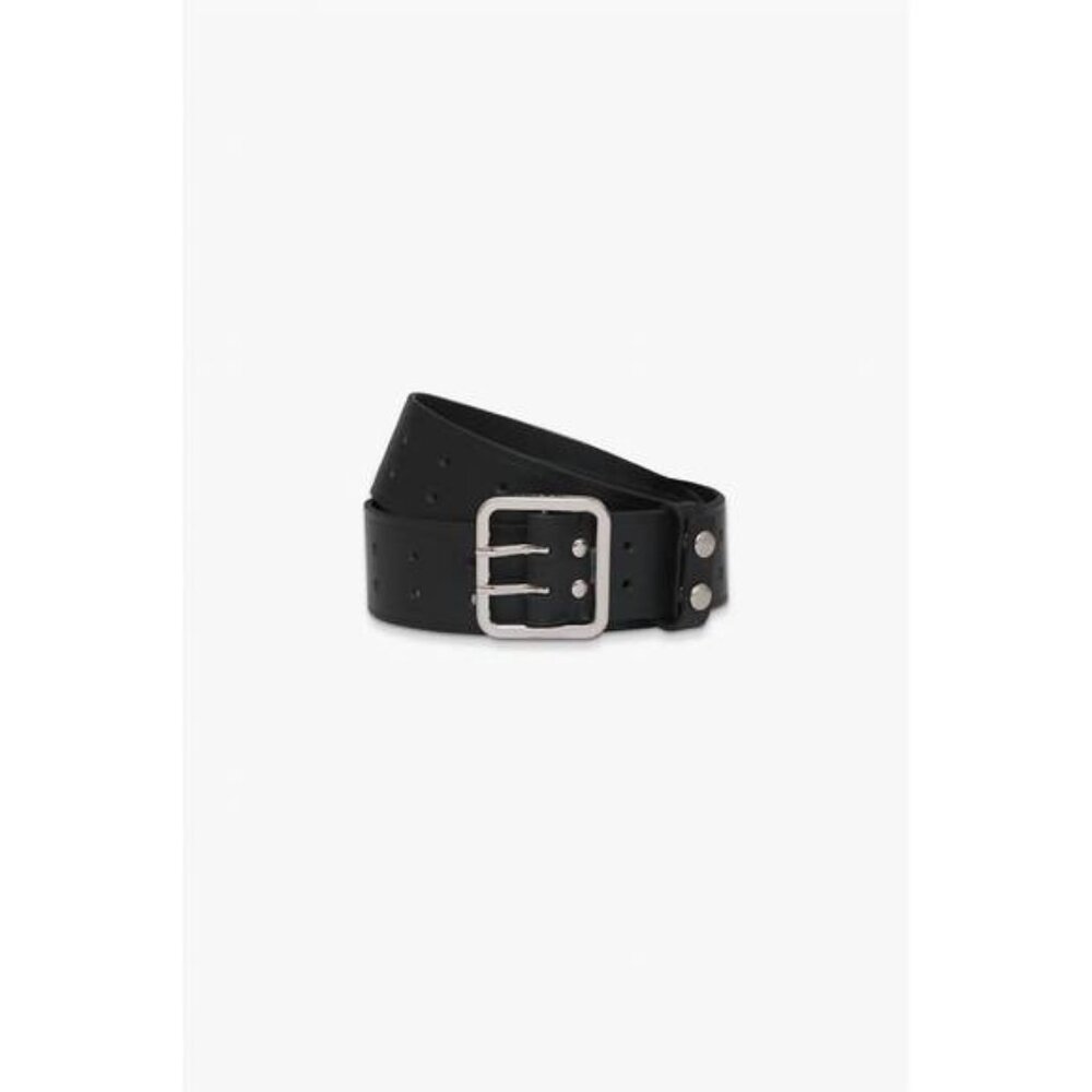ANINE BING naumi leather belt in black